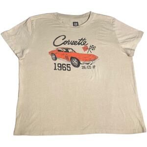 Corvette Graphic T-shirt Womens 2X GM 1965 Retro Americana Motorsports Nostalgic